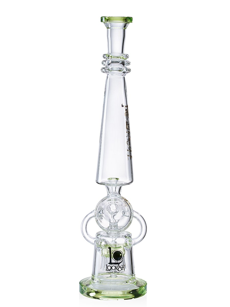 Lookah Bong 18" Recycler Novelty Shotgun Water Pipe - Clear Green, Colors: Clear Green, 3 image Lookah Bong 18" Recycler Novelty Shotgun Water Pipe - Clear Green, Colors: Clear Green, 3 image