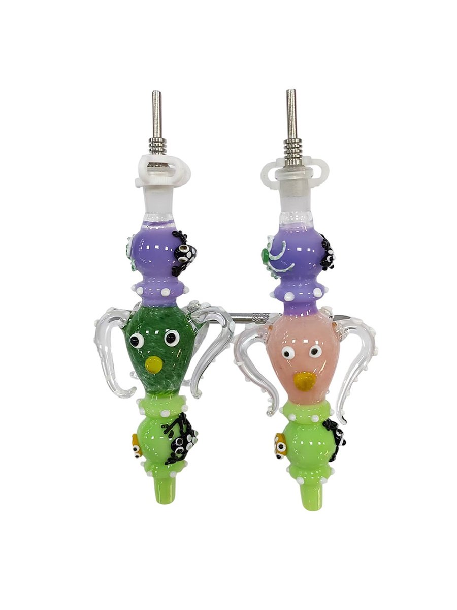 Octopus Head Hand Blown Nectar Collector