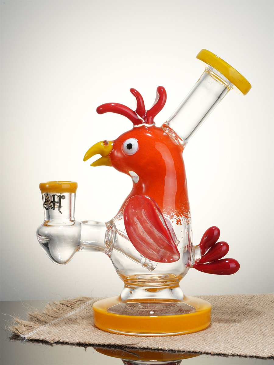 Lookah Bong 7" Mini Cute Chick Glass Water Pipe, Colors: Yellow, 3 image