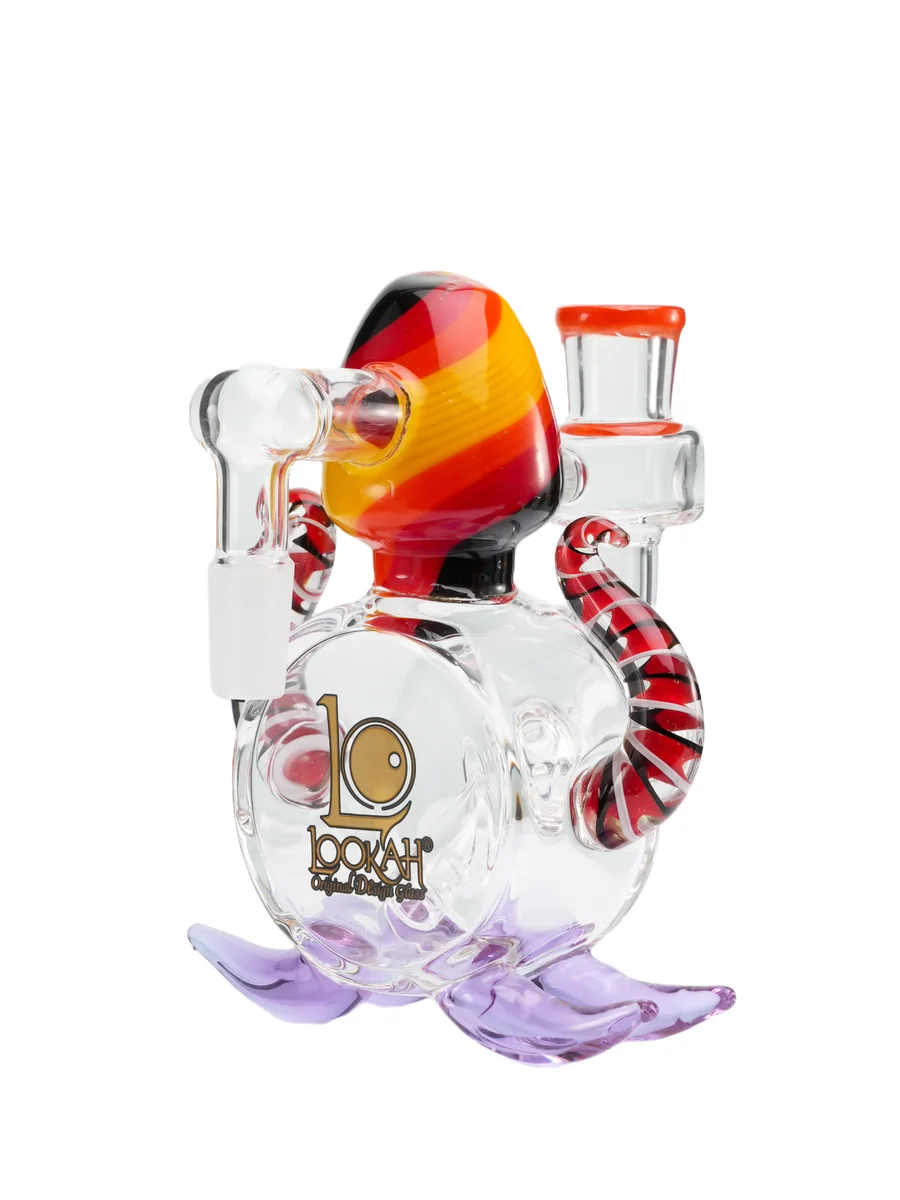 14mm Male 90° Cute Squid Glass Ash Catcher for Bong, Colors: Red, 5 image 14mm Male 90° Cute Squid Glass Ash Catcher for Bong, Colors: Red, 5 image