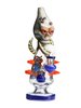 Lookah Bong 10.5 " Cool Skull Bone Glass Bong - Orange, Colors: Orange, 5 image