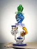 Lookah 9.5" Small Face-Painted Clown Glass Bong, Colors: Wathet Blue, 8 image