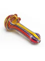 Glazed Striped Glass Pipe Side