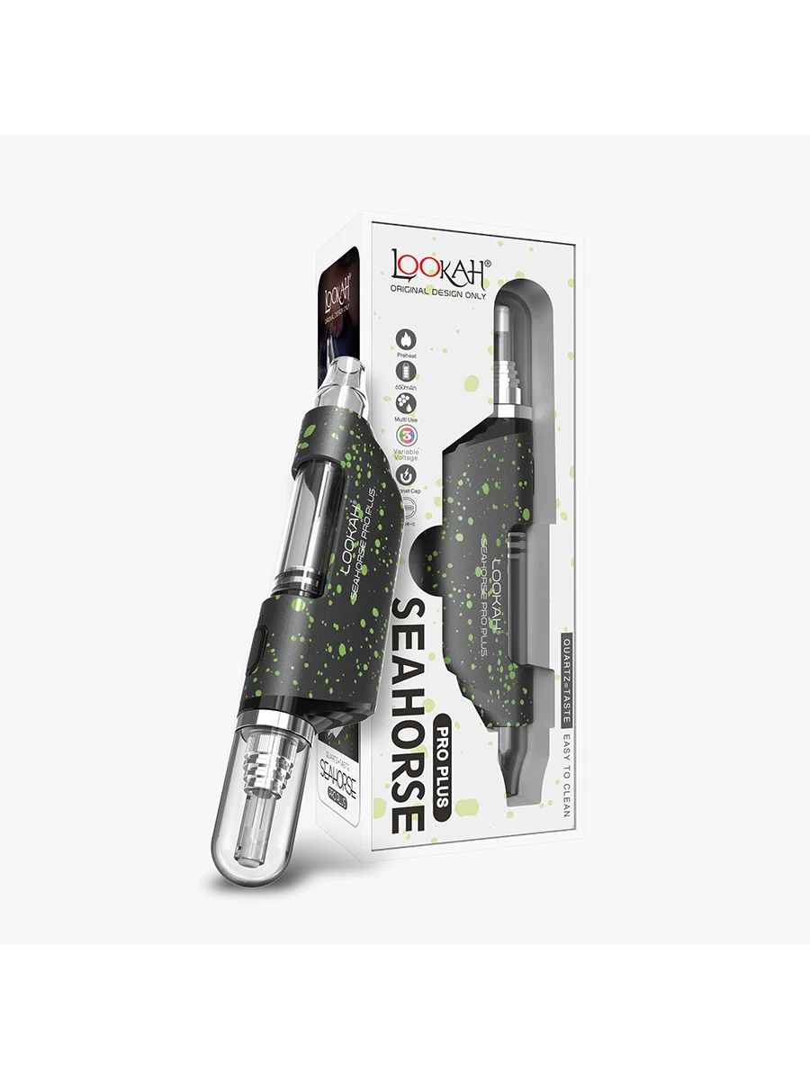 Seahorse Pro Plus Dab Pen Kit Black-Green Spatter Seahorse Pro Plus Dab Pen Kit Black-Green Spatter