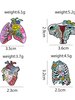Flower Body Brooches 4 Pieces, 5 image Flower Body Brooches 4 Pieces, 5 image