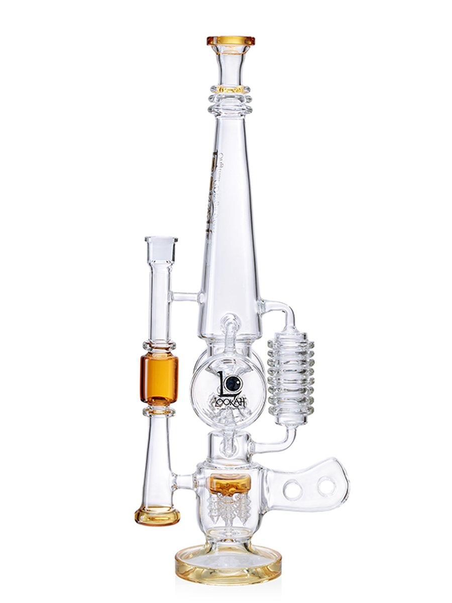 23" Cool Recycler Bong | Helix Water Pipe | Triple Chamber Percolator | Yellow 23" Cool Recycler Bong | Helix Water Pipe | Triple Chamber Percolator | Yellow