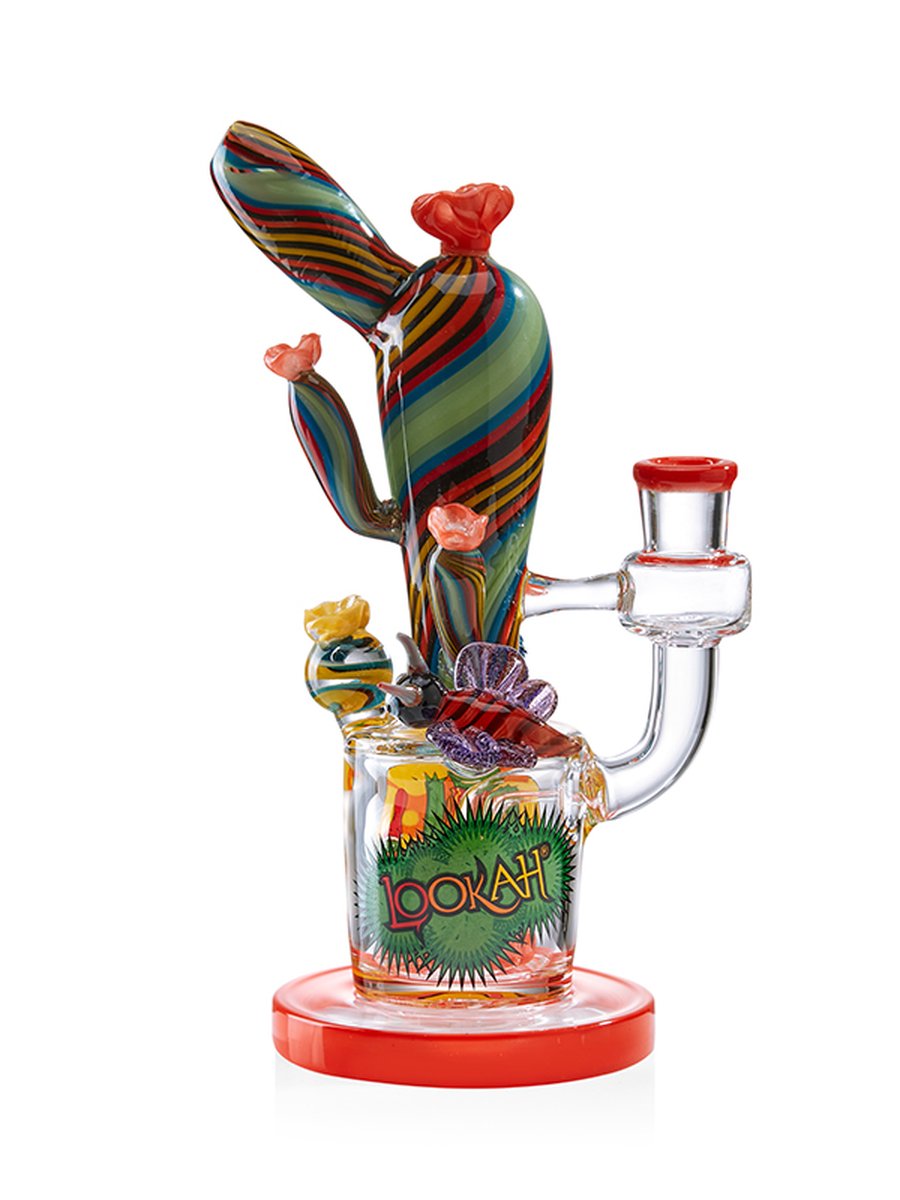 Lookah Bong 12" Cute Cactus Glass Water Pipe, Colors: Orange, 2 image Lookah Bong 12" Cute Cactus Glass Water Pipe, Colors: Orange, 2 image