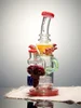 10.5" Cool facial sculpture showerhead Perc Glass Bong, Color: Red, 9 image 10.5" Cool facial sculpture showerhead Perc Glass Bong, Color: Red, 9 image