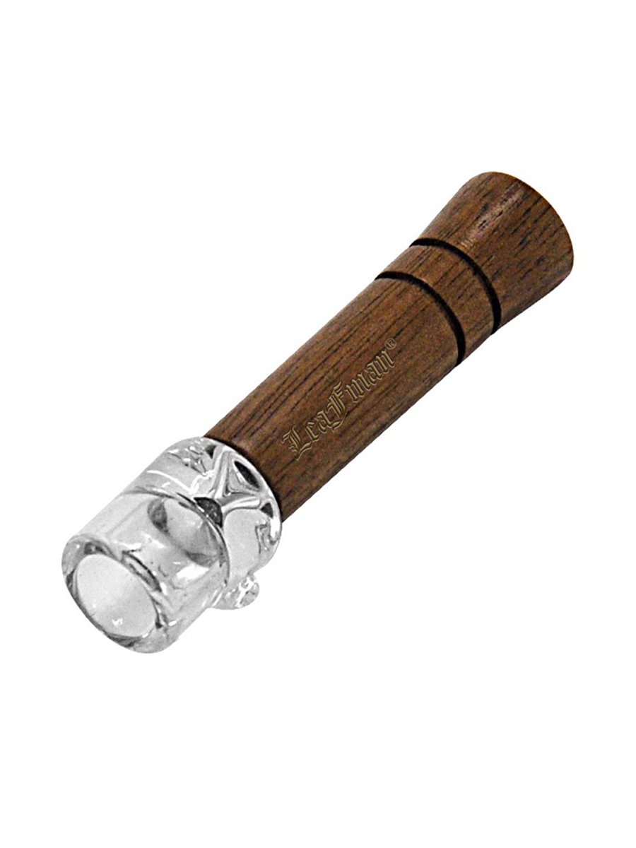 Light Color Walnut Wood Glass Chillum Pipe
