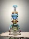 Lookah 10" Monster Head Disc Perc Beaker Glass Bong wathet front
