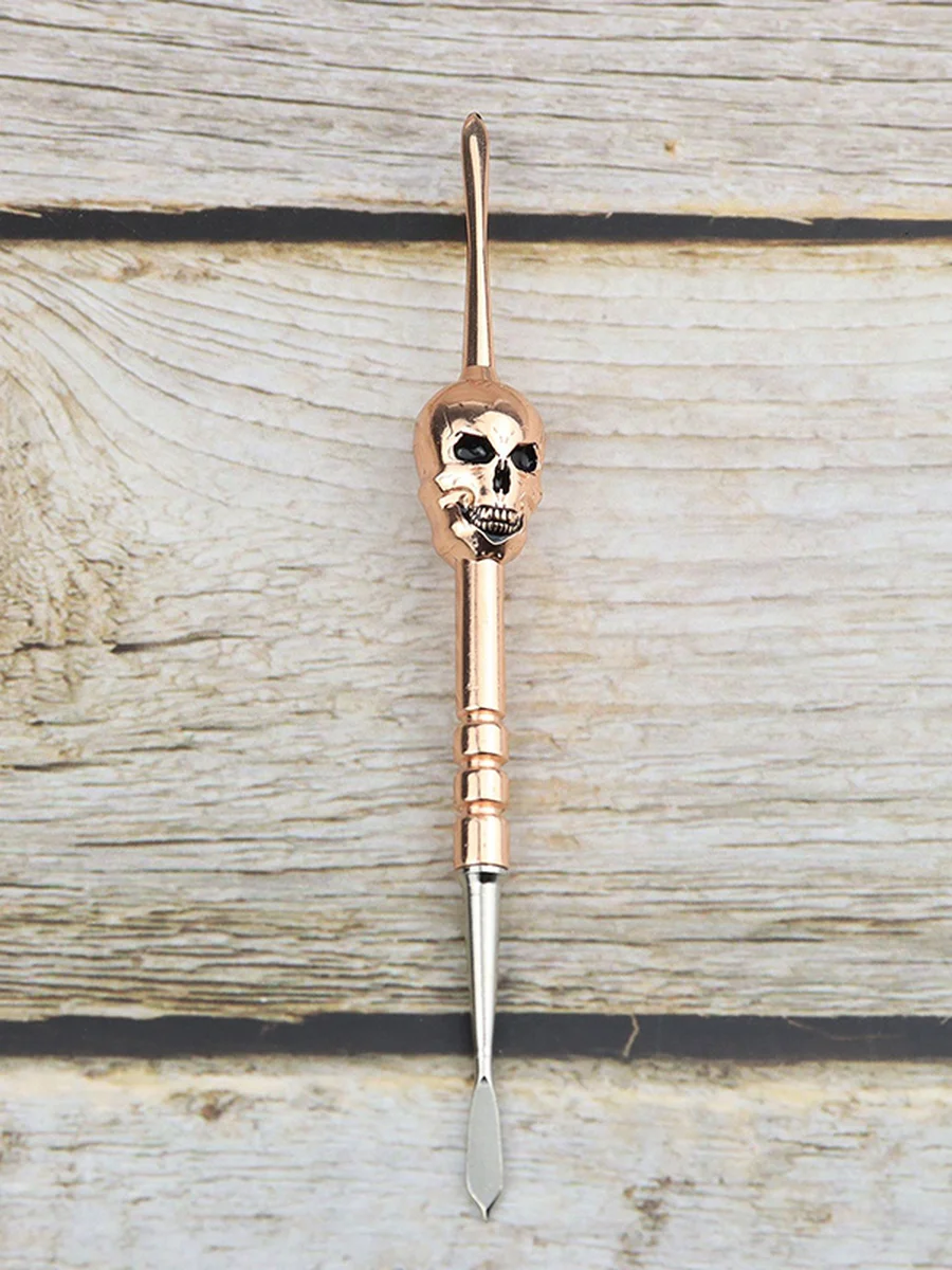 2 PCS Cool Skull Metal Dab Tools, 3 image 2 PCS Cool Skull Metal Dab Tools, 3 image