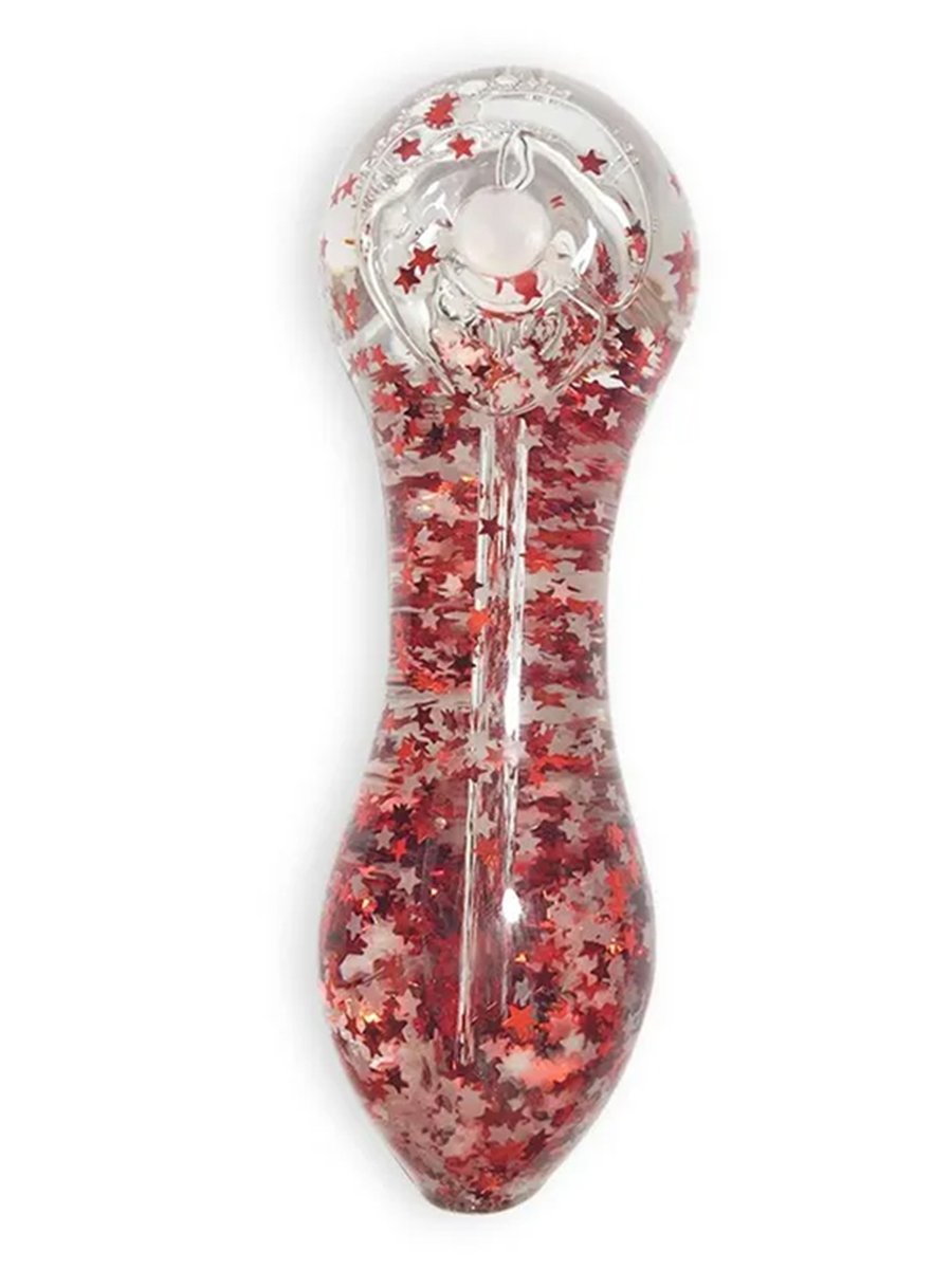 キラキラcaramel lumpy pipe キラキラcaramel lumpy pipe Candy Stud Glass Spoon Pipe
