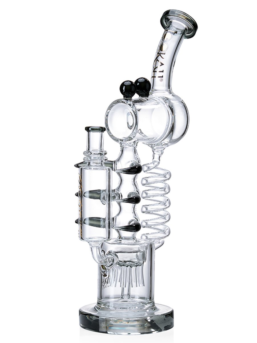 14" Cool Recycler Bong | Helix Water Pipe | Dual chamber Precolator, Colors: Black 14" Cool Recycler Bong | Helix Water Pipe | Dual chamber Precolator, Colors: Black