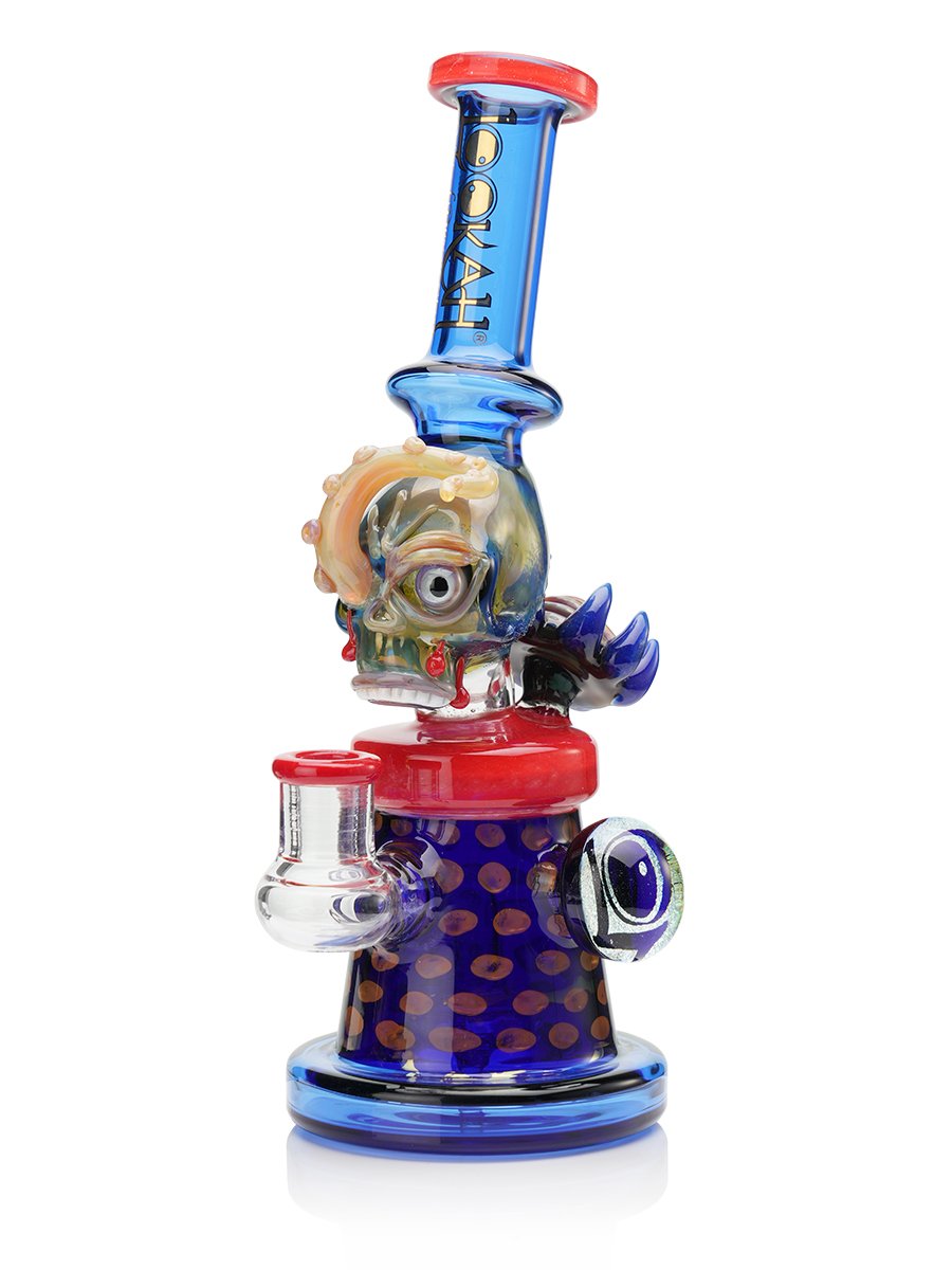 spectacular cool skull octopus tentacle bong blue