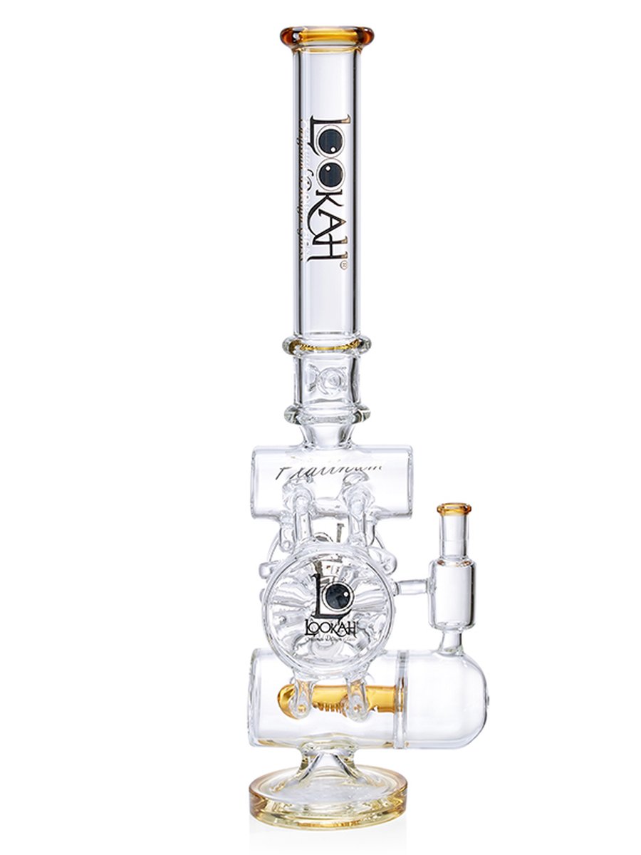 Lookah Bong 21" Glass Recycler Super Filtration Ice Water Pipe - Clear Black, Colors: Clear Black, 7 image Lookah Bong 21" Glass Recycler Super Filtration Ice Water Pipe - Clear Black, Colors: Clear Black, 7 image