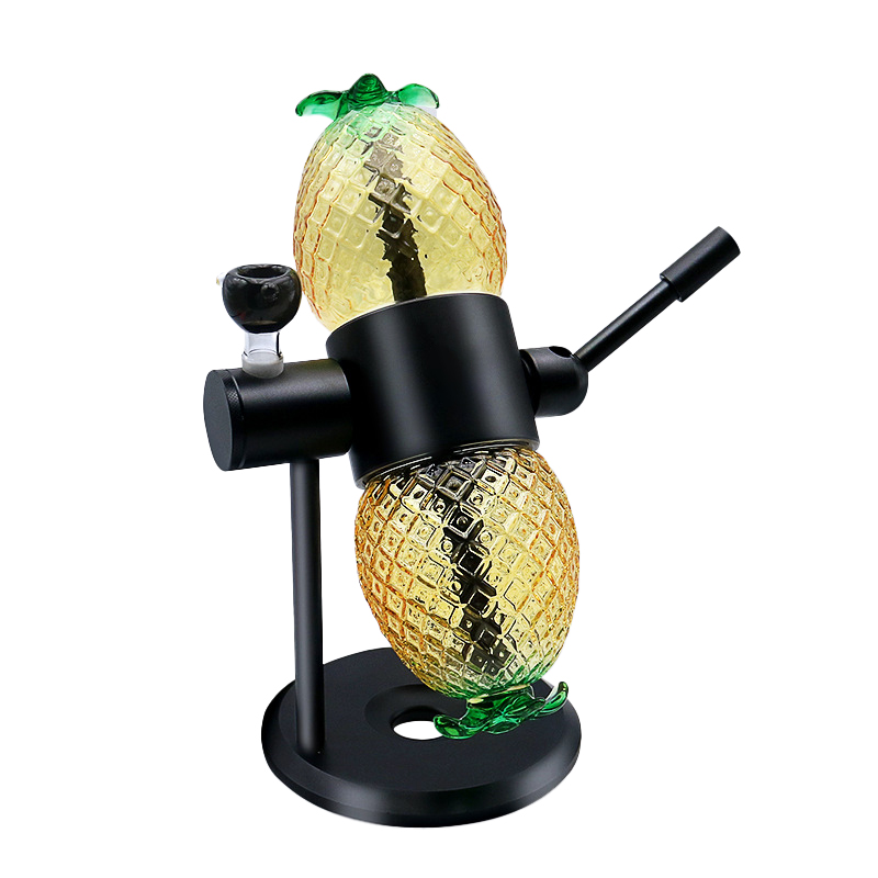 Pineapple Rotatable Gravity Bong Black
