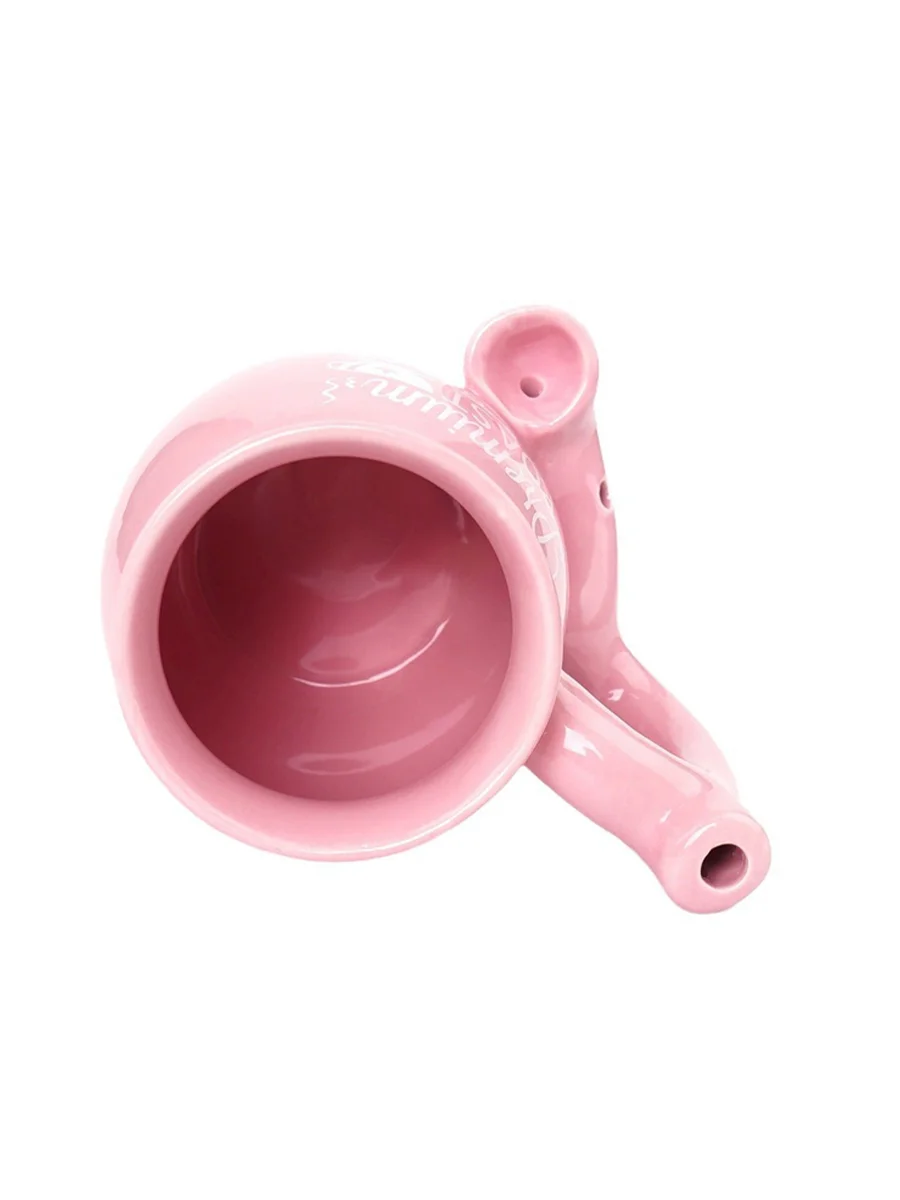 Ceramic Smoking Pipe Mug Coffee Cup Pink Ceramic Smoking Pipe Mug Coffee Cup Pink