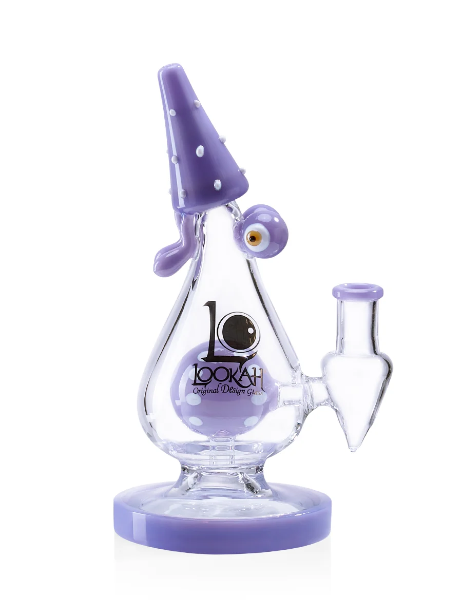 Lookah Bong 9" Mini Cute Polka Dot Monster Water Pipe purple Lookah Bong 9" Mini Cute Polka Dot Monster Water Pipe purple