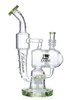 Platinum Glass Recycler Bong, Colors: Clear Green Platinum Glass Recycler Bong, Colors: Clear Green