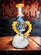 Lookah Rig 8" Mini Cool Skull Dab Rig, Colors: Yellow