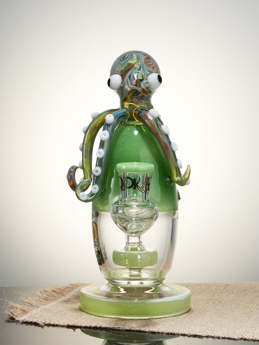 lookah-bong-7.5"-octopus-cute-turbine-perc-recycler-bong-green-8 lookah-bong-7.5"-octopus-cute-turbine-perc-recycler-bong-green-8
