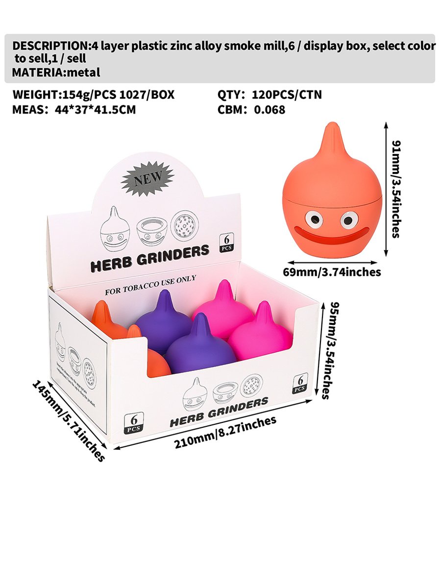 4-Layer Smile Slime Herb Grinder
