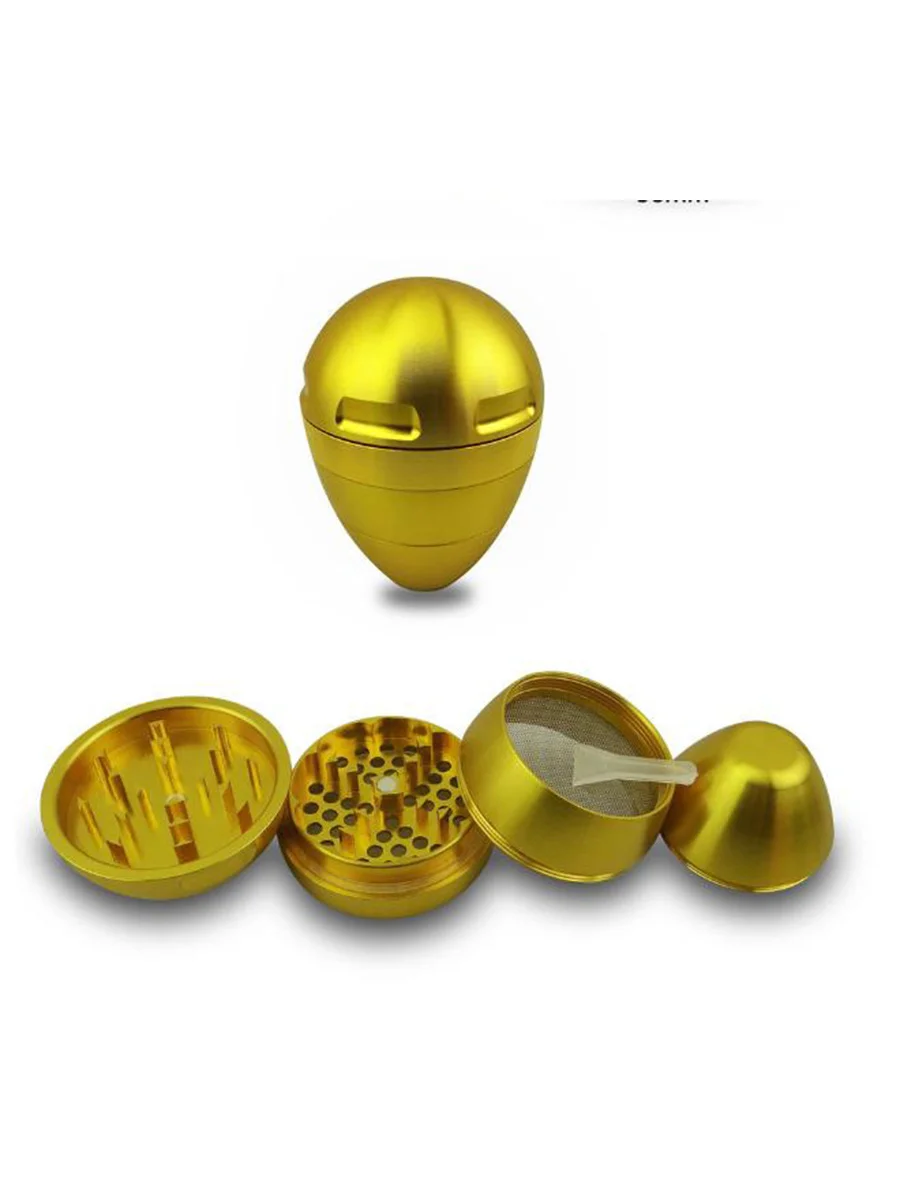 gold 4 Layer Egg Shape Aluminum Grinder gold 4 Layer Egg Shape Aluminum Grinder