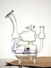 Lookah Bong 9" Cute Recycler Double Chamber Perc Water Pipe, Colors: Blue, 3 image Lookah Bong 9" Cute Recycler Double Chamber Perc Water Pipe, Colors: Blue, 3 image