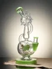 Green &#039; Recycler Cute Abstract Bird Glass Water Pipe