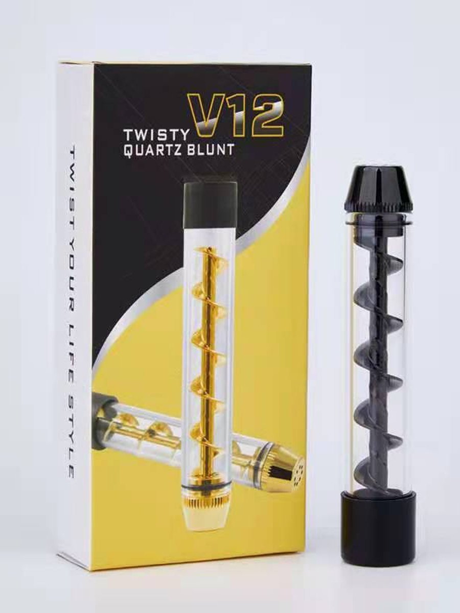 Twisty Glass Blunt Pipe, Color: Rainbow, 6 image Twisty Glass Blunt Pipe, Color: Rainbow, 6 image