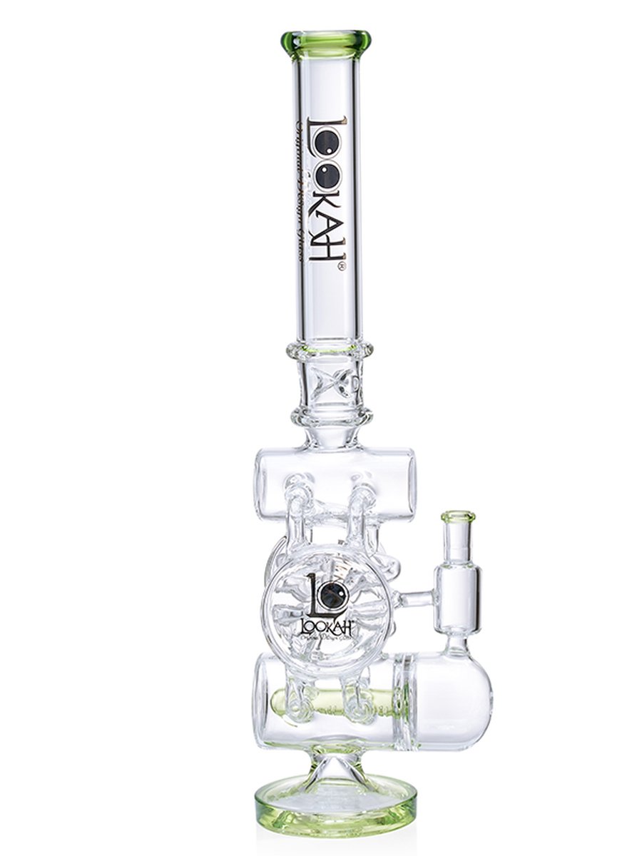 Lookah Bong 21" Glass Recycler Super Filtration Ice Water Pipe - Clear Black, Colors: Clear Black, 13 image Lookah Bong 21" Glass Recycler Super Filtration Ice Water Pipe - Clear Black, Colors: Clear Black, 13 image