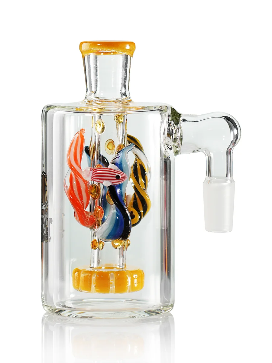 14mm 90 degree Joint Ash Catcher, Colors: Dark Blue, 3 image 14mm 90 degree Joint Ash Catcher, Colors: Dark Blue, 3 image