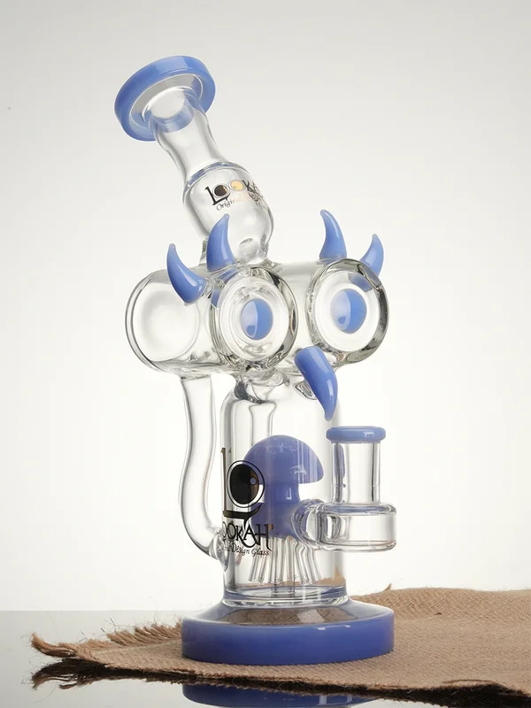 Lookah Bong 10" Fantasy Bird Recycler Water Pipe, Colors: Blue Lookah Bong 10" Fantasy Bird Recycler Water Pipe, Colors: Blue