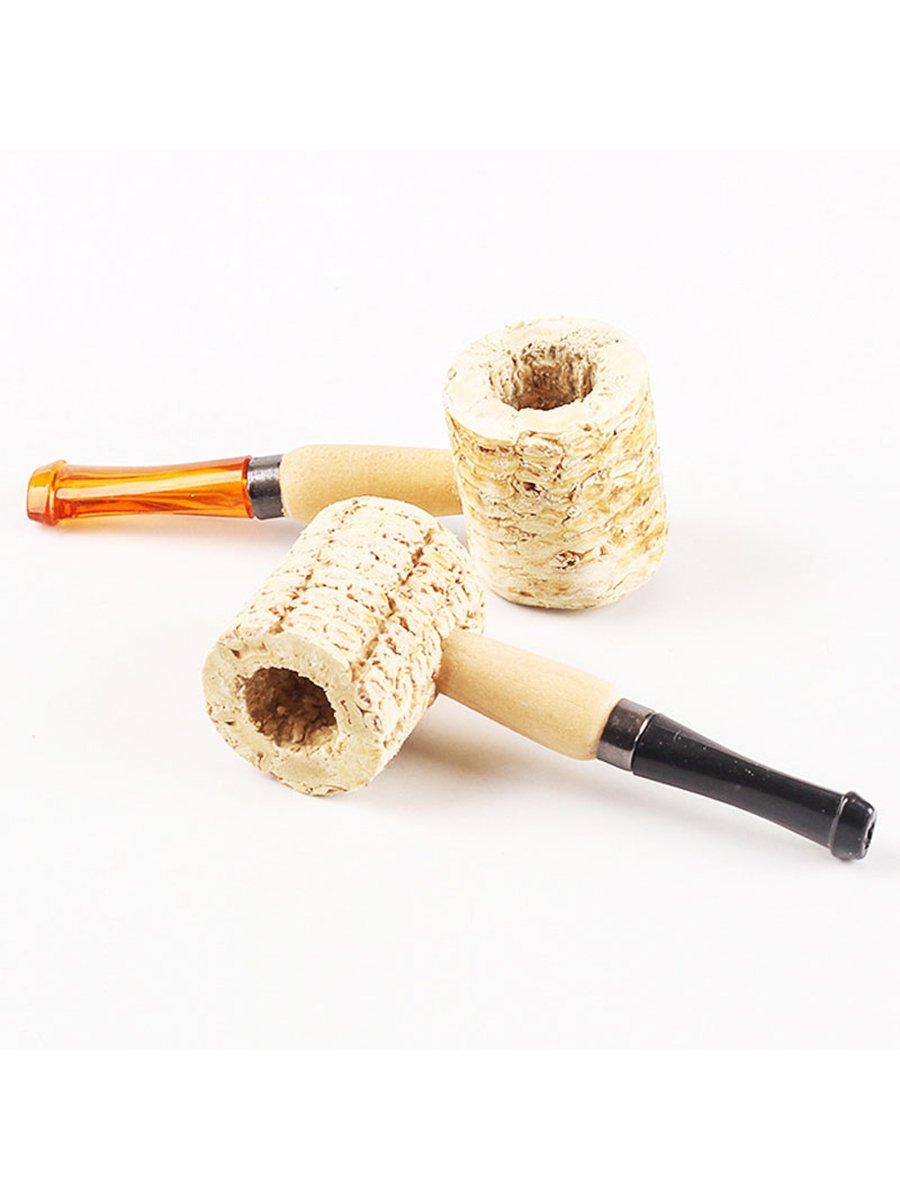 2PCS Mini Corn Cob Tobacco Pipe