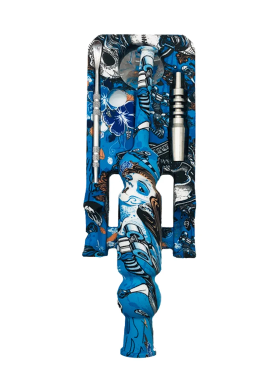 Dark Printed Silicone Nectar Collector Kit For Sale
