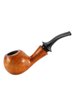 Curved Palm Style Stone Camellia Wood Pipe, 7 image