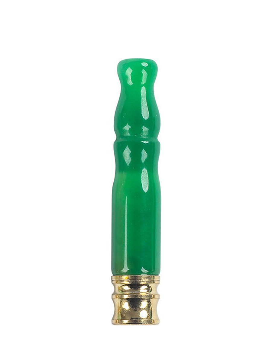 Quartzite Jade Gourd Chillum PipeQuartzite Jade Gourd Chillum Pipe