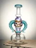 Lookah Rig 8" Mini Cool Tyrannosaurus Rex Skull Dab Rig, Colors: Green, 2 image