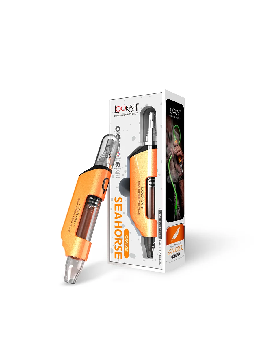 LOOKAH Seahorse Pro Plus Best Electric Nectar Collector Wax pen & Dab Pen, Color: Orange-Black Spatter, 5 image LOOKAH Seahorse Pro Plus Best Electric Nectar Collector Wax pen & Dab Pen, Color: Orange-Black Spatter, 5 image