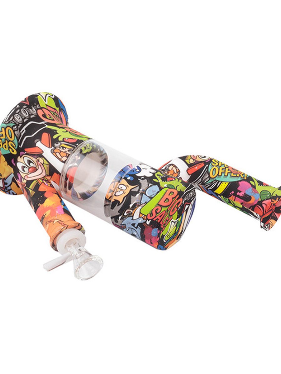 Printed Handle Silicone Bong Printed Handle Silicone Bong