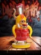 Lookah Bong 8&quot; Mini One-Eyed Big-Bellied Monster Glass Water Pipe yellow