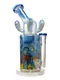 9.5-inch cute cactus glass bong, Color: Wathet Blue