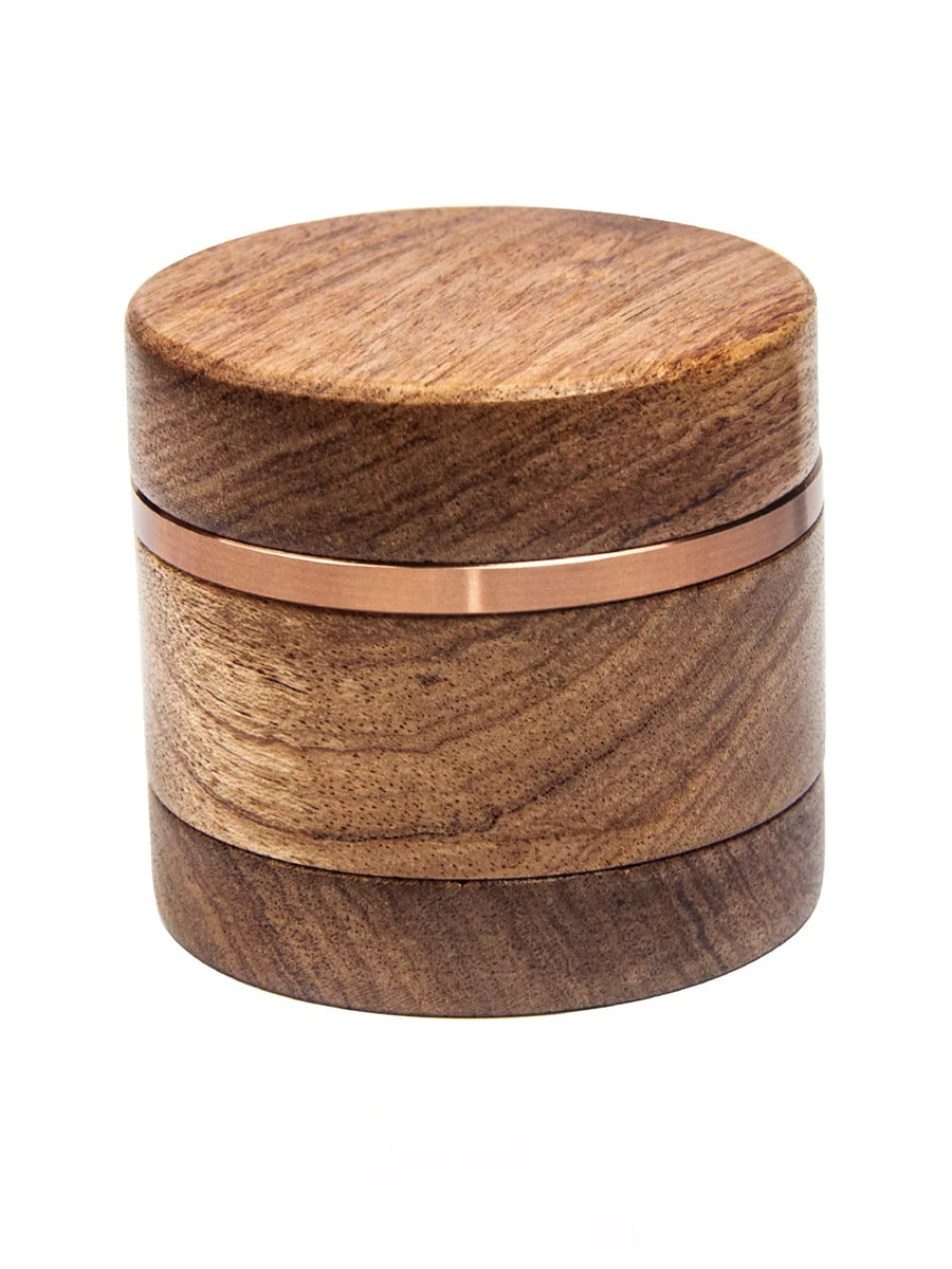 63mm Walnut Wood Aluminum Alloy 4 Layer Herb Grinder 63mm Walnut Wood Aluminum Alloy 4 Layer Herb Grinder