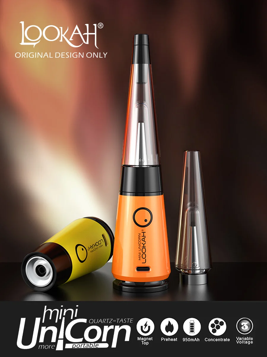 LOOKAH Unicorn Mini Electric Dab Rig, Color: Orange, 2 image LOOKAH Unicorn Mini Electric Dab Rig, Color: Orange, 2 image