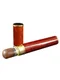 Portable Single Cigar Tube, Color: Mahogany