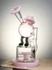 Lookah Bong 9'' Dancing Hat Sprocket Perc Water Pipe, Colors: Pink, 2 image Lookah Bong 9'' Dancing Hat Sprocket Perc Water Pipe, Colors: Pink, 2 image