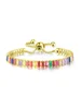 Colorful Zircon Bracelet Wristband, Color: Rose Gold, 3 image