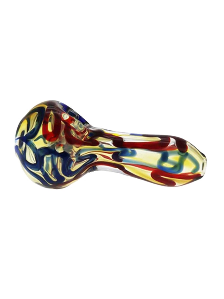 Colorful Bright Striped Glass Pipe, 8 image Colorful Bright Striped Glass Pipe, 8 image