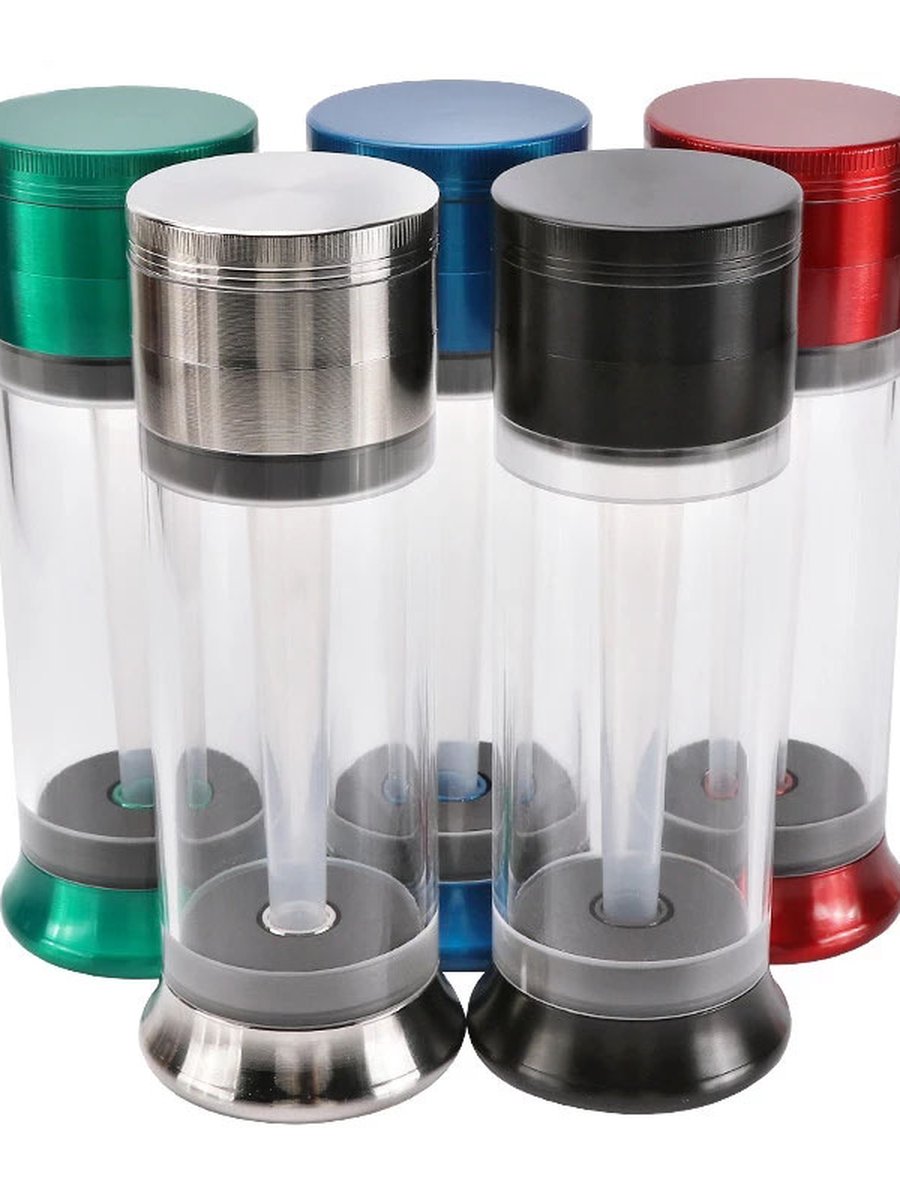 Herb Grinder with Storage​, Color: Red, 6 image