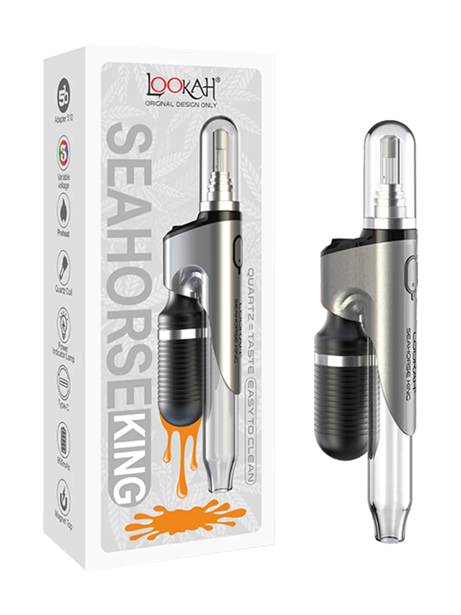 LOOKAH DAB PEN  Seahorse King  Electric Nectar Collector - Gray